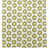 Olive Green Pattern Duschvorhang (Vorderseite)