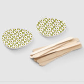 Olive Green Pattern Fächer (Non-assembled)