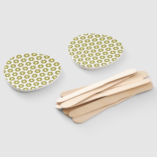 Olive Green Pattern Fächer (Non-assembled)