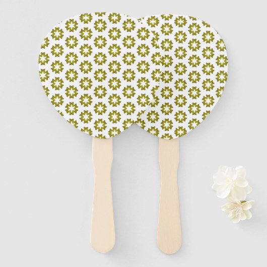 Olive Green Pattern Fächer (Vorne und Hinten)