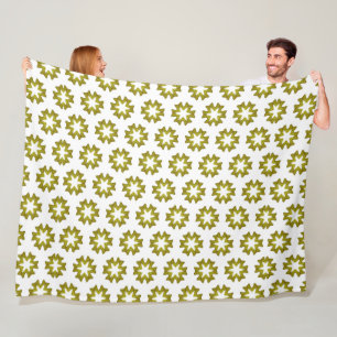 Olive Green Pattern Fleecedecke