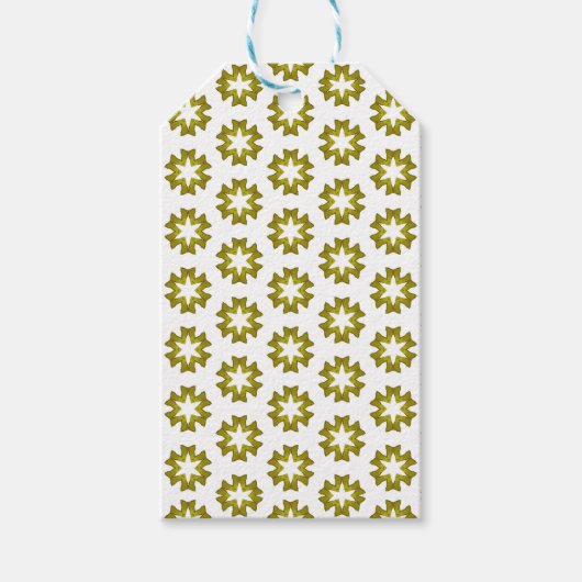 Olive Green Pattern Geschenkanhänger (Vorderseite)