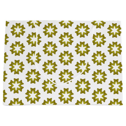 Olive Green Pattern Große Geschenktüte (Vorderseite)