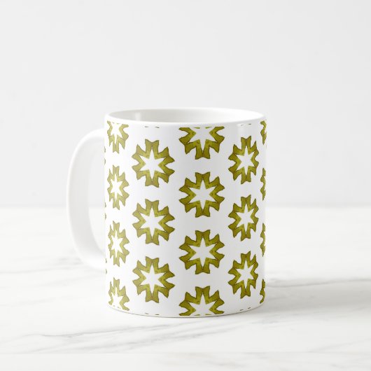 Olive Green Pattern Kaffeetasse (Vorderseite Links)