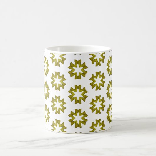 Olive Green Pattern Kaffeetasse (Mittel)