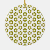 Olive Green Pattern Keramik Ornament (Vorne)