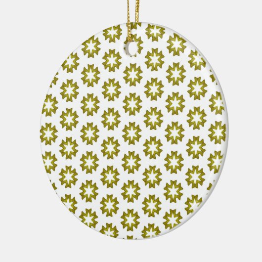 Olive Green Pattern Keramik Ornament (Links)