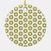 Olive Green Pattern Keramik Ornament (Hinten)