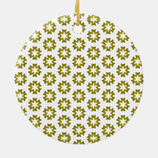 Olive Green Pattern Keramik Ornament (Hinten)