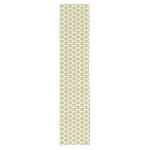 Olive Green Pattern Kurzer Tischläufer (Vorderseite)