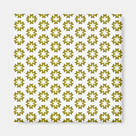 Olive Green Pattern Magnet (Vorne)
