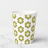 Olive Green Pattern Pappbecher (Rückseite)