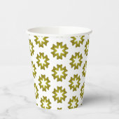 Olive Green Pattern Pappbecher (Links)