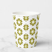 Olive Green Pattern Pappbecher (Rechts)