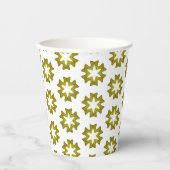 Olive Green Pattern Pappbecher (Vorderseite)