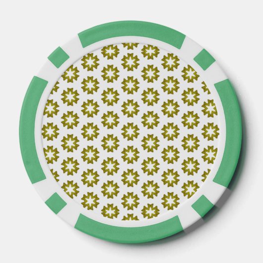 Olive Green Pattern Pokerchips (Rückseite)