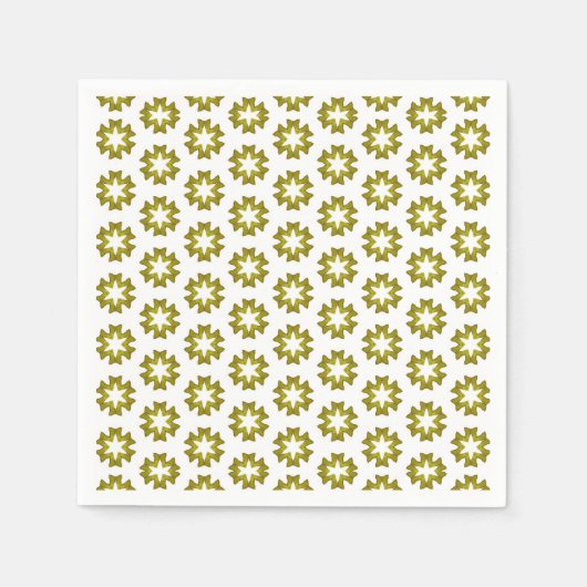 Olive Green Pattern Serviette (Vorderseite)