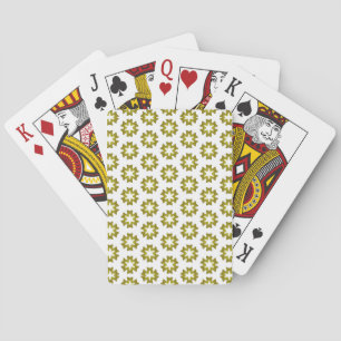 Olive Green Pattern Spielkarten