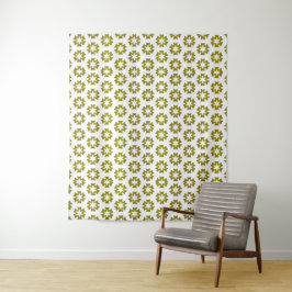 Olive Green Pattern Wandteppich