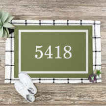 Olive Green Personalisiert Address Number