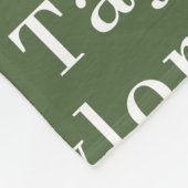 Olive Green Personalisiert Repetiername Fleecedecke (Ecke)