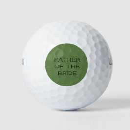 Olive Green Personalisiert Vater der Braut Golfball