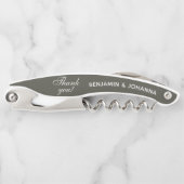Olive Green Personalisiert Wedding Vielen Dank Kellnermesser (Vorderseite)