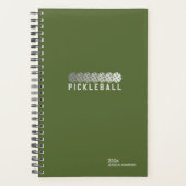 Olive Green Pickleball Persönliche Woche Planer (Vorderseite)