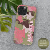 Olive Green Pink Khaki Brown Camouflage Art Patter Case-Mate iPhone Hülle