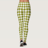 Olive Green Plaid Gingham Leggings (Rückseite)