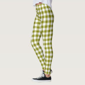 Olive Green Plaid Gingham Leggings (Links)