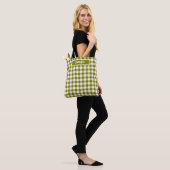 Olive Green Plaid Gingham Personalized Tasche (Am Model)