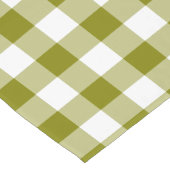 Olive Green Plaid Gingham Table Runner Kurzer Tischläufer (Ecke)