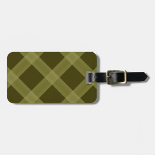 Olive Green Plaid Muster Gepäckmarke Gepäckanhänger