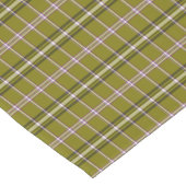 Olive Green Plaid Retro Color Table Runner Kurzer Tischläufer (Ecke)