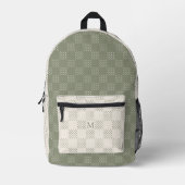 Olive Green Polka-Dot Bedruckter Rucksack (Vorderseite)