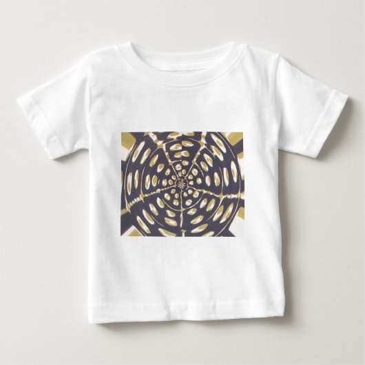 Olive Green Polka Dot Radial Muster Art Print Baby T-shirt (Vorderseite)
