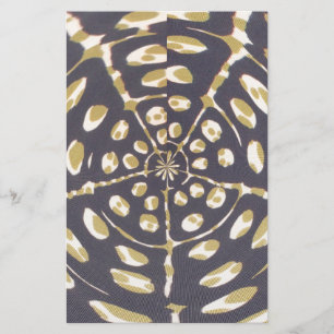 Olive Green Polka Dot Radial Muster Art Print Briefpapier