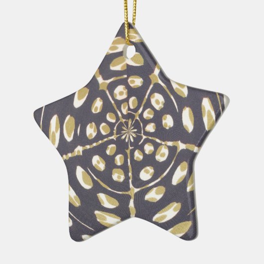 Olive Green Polka Dot Radial Muster Art Print Keramikornament (Links)