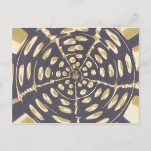 Olive Green Polka Dot Radial Muster Art Print Postkarte