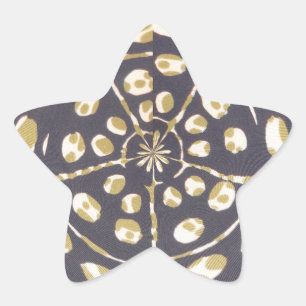 Olive Green Polka Dot Radial Muster Art Print Stern-Aufkleber