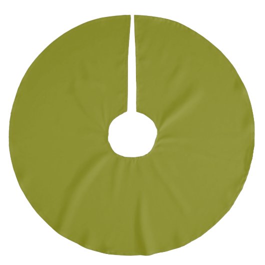 Olive Green Polyester Weihnachtsbaumdecke (Vorderseite)
