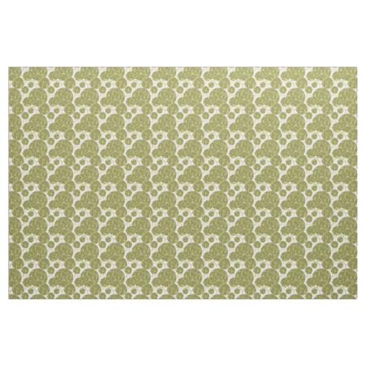 Olive Green Prickly Cactus Pattern Stoff (Yard (91,4 cm))