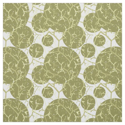 Olive Green Prickly Cactus Pattern Stoff (Muster)