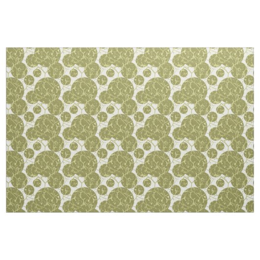 Olive Green Prickly Cactus Pattern Stoff (Fat Quarter (45,7 x 55,9 cm))