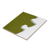 Olive Green Puzzle Piece Tile Fliese (Seite)