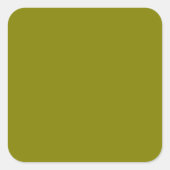 Olive Green Quadratischer Aufkleber (Vorderseite)