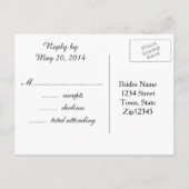 Olive Green Quatrefoil UAWG Einladungspostkarte (Rückseite)