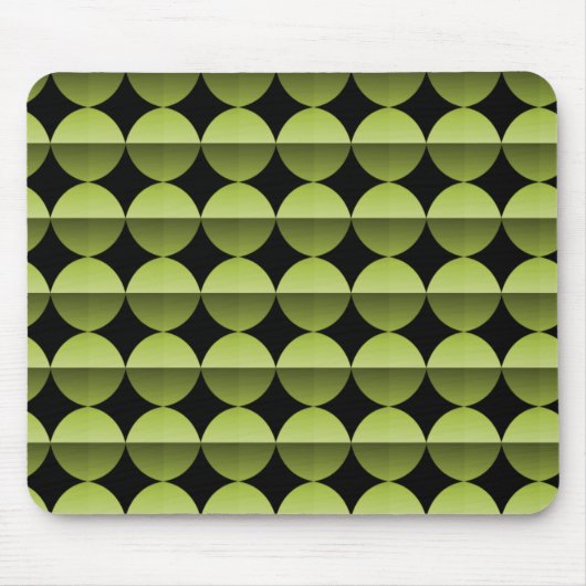 Olive Green Retro Flair Mousepad (Vorne)