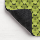 Olive Green Retro Funk Circles Mousepad (Ecke)